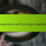 My experience with pricing at Applebee’s