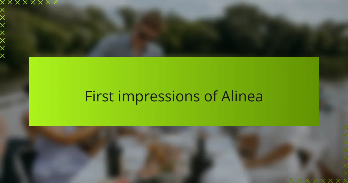 First impressions of Alinea