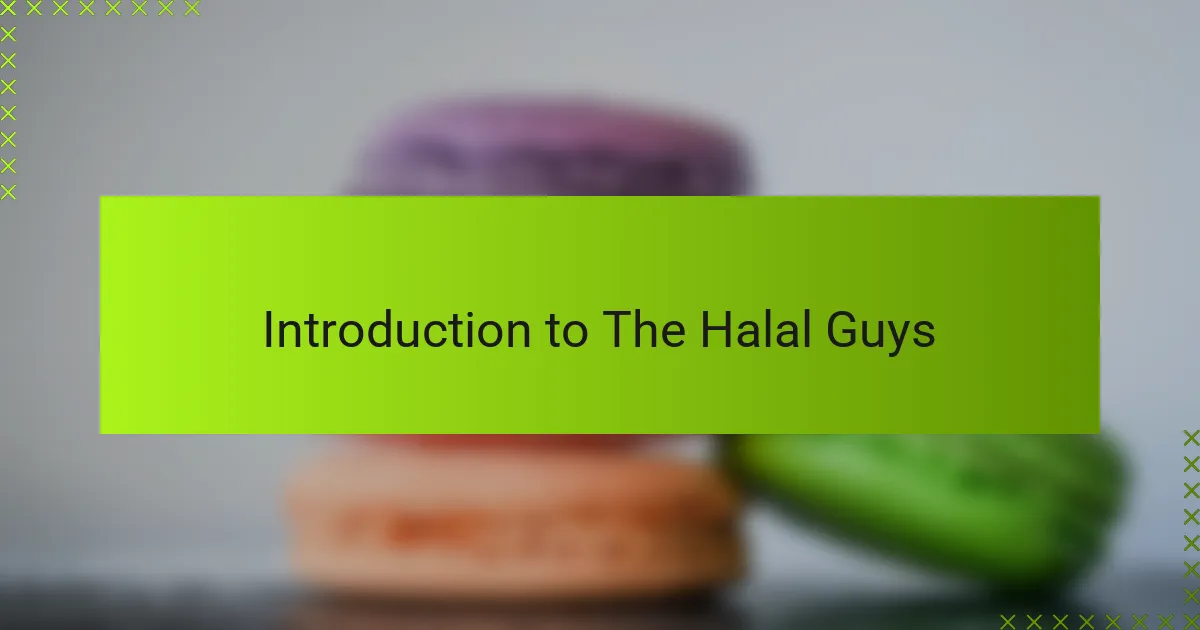 Introduction to The Halal Guys