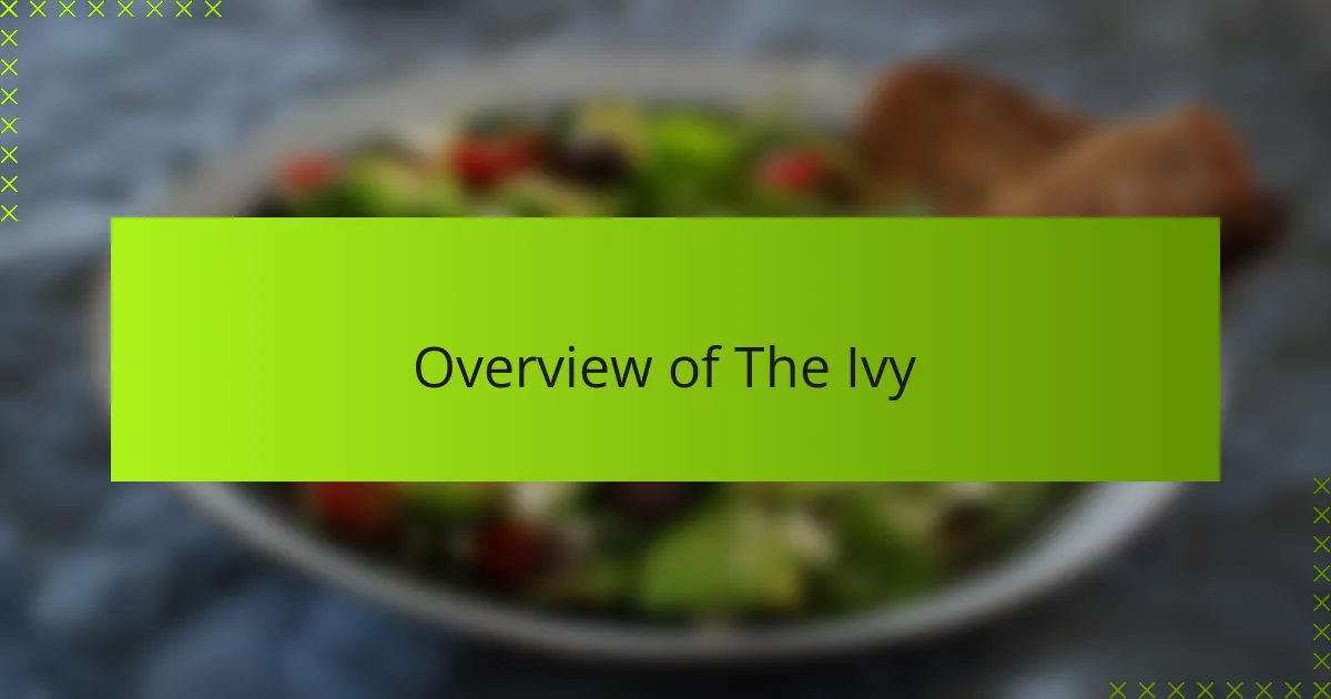 Overview of The Ivy