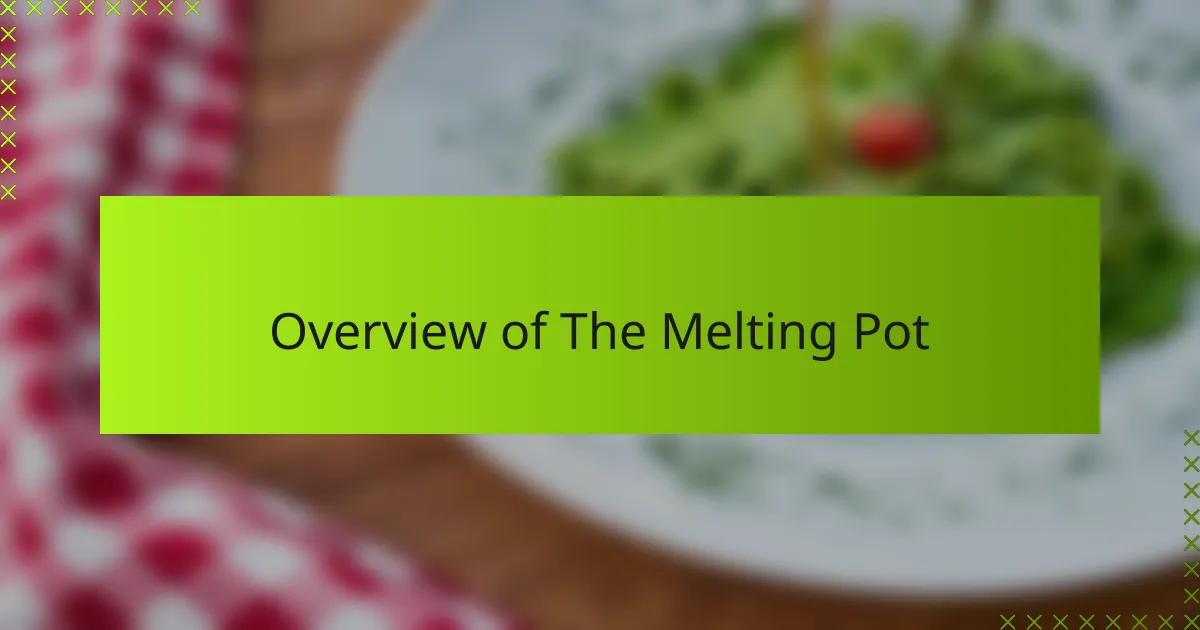 Overview of The Melting Pot
