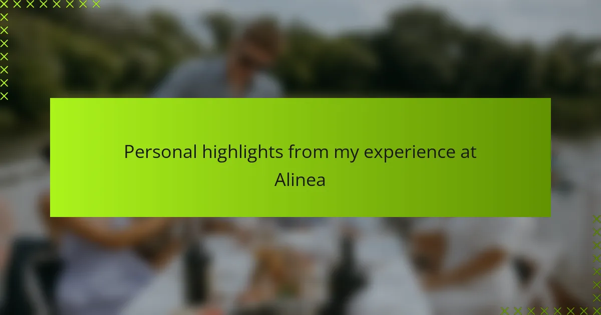 Personal highlights from my experience at Alinea